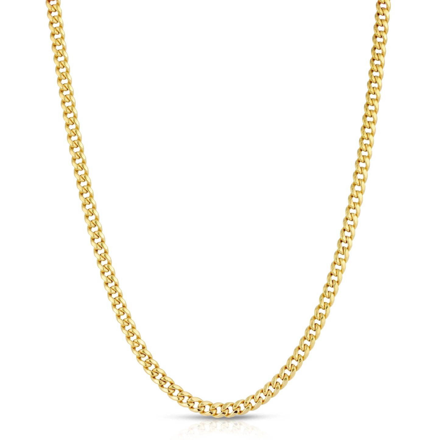 14k Semi-Solid Miami Cuban Chain 4.6mm