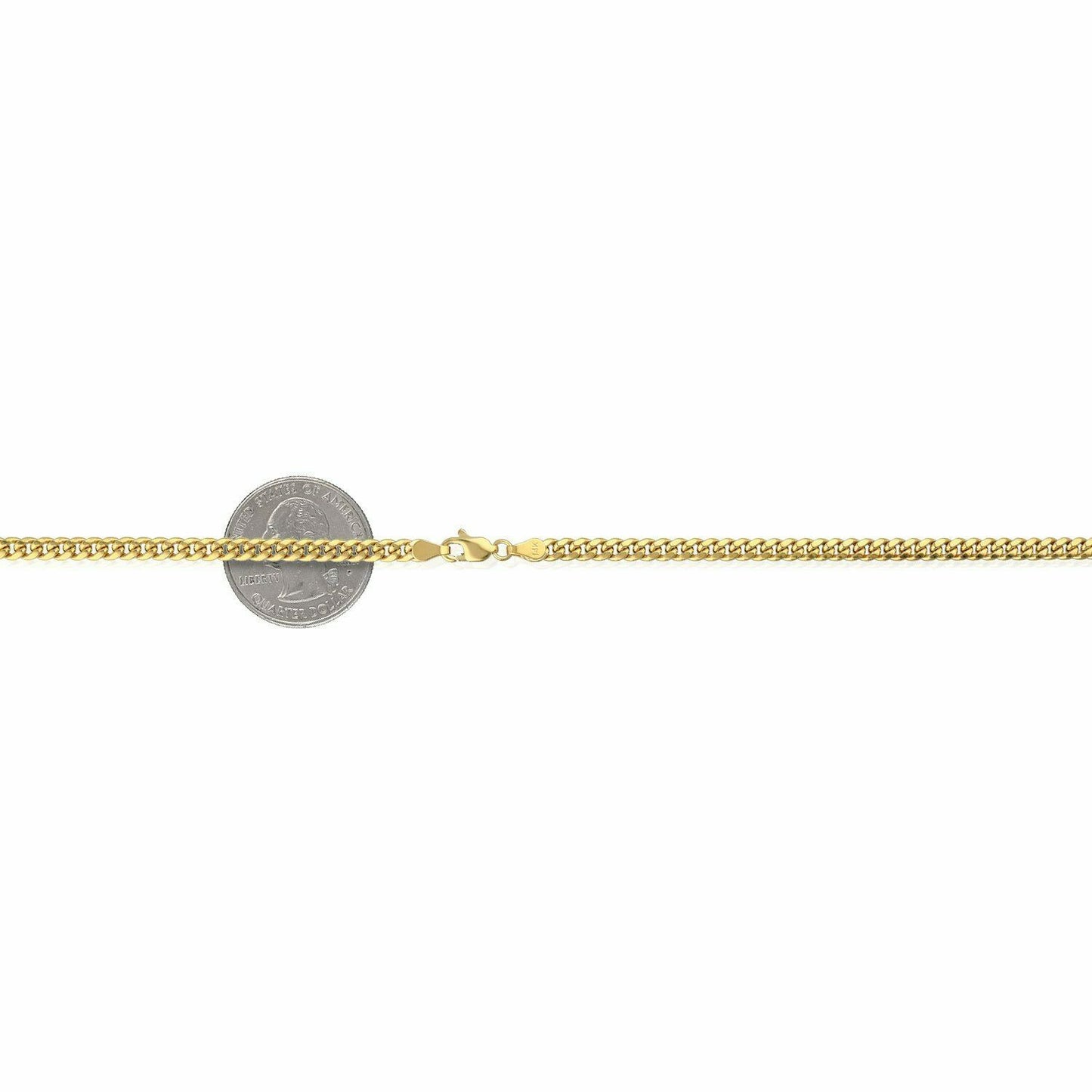 10k Solid Miami Cuban Chain 3.8-4mm