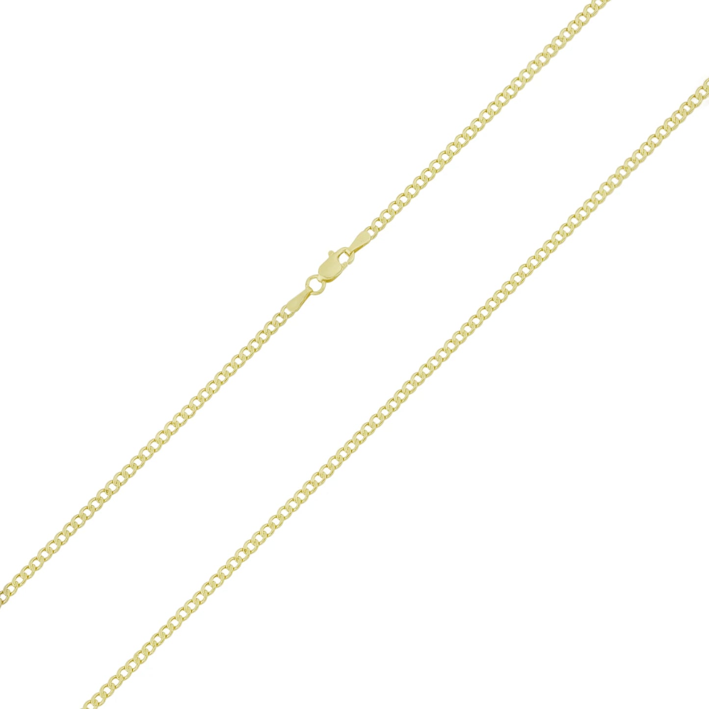 10k Semi-Solid Gold Curb Chain 2.5mm