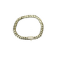10k Hollow Cubic Zirconia Lock Cuban Bracelet 6.3mm