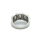 14k Gold Baguette & Round Diamond Cuban Ring 1.34ct