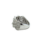 14k Gold Baguette & Round Diamond Cuban Ring 1.34ct
