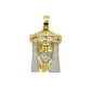 14k Gold CZ Jesus Head 9.1g