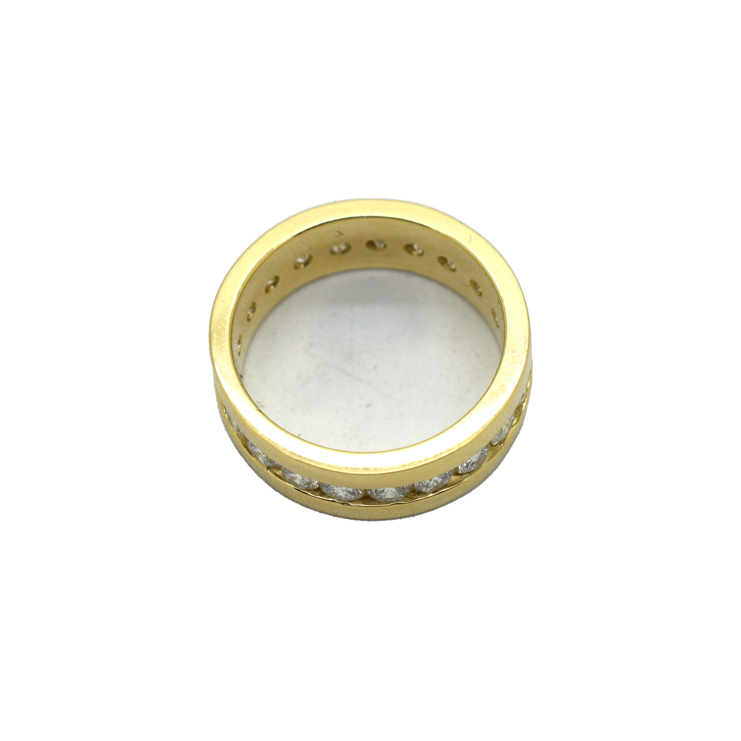 14k Gold Channel-Set Diamond Band Ring 3.6ct
