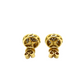 14k Gold Diamond Cluster Bordered Circle Earrings 0.85ct