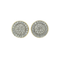 14k Gold Diamond Cluster Circle Earrings 1.35ct