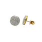 14k Gold Diamond Cluster Circle Earrings 1.45ct