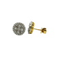 14k Gold Diamond Cluster Circle Earrings 1.55ct