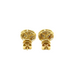 14k Gold Diamond Cluster Flat Circle Earrings 1.29ct