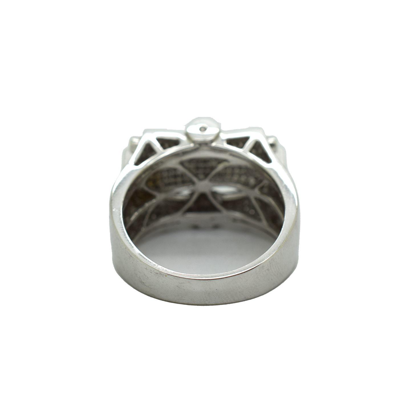 14k Gold Diamond Cluster Square Ring 1.38ct