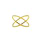 14k Gold Diamond Criss Cross Ring 0.58ct