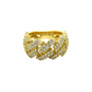 14k Gold Diamond Cuban Edge Ring 2.4ct