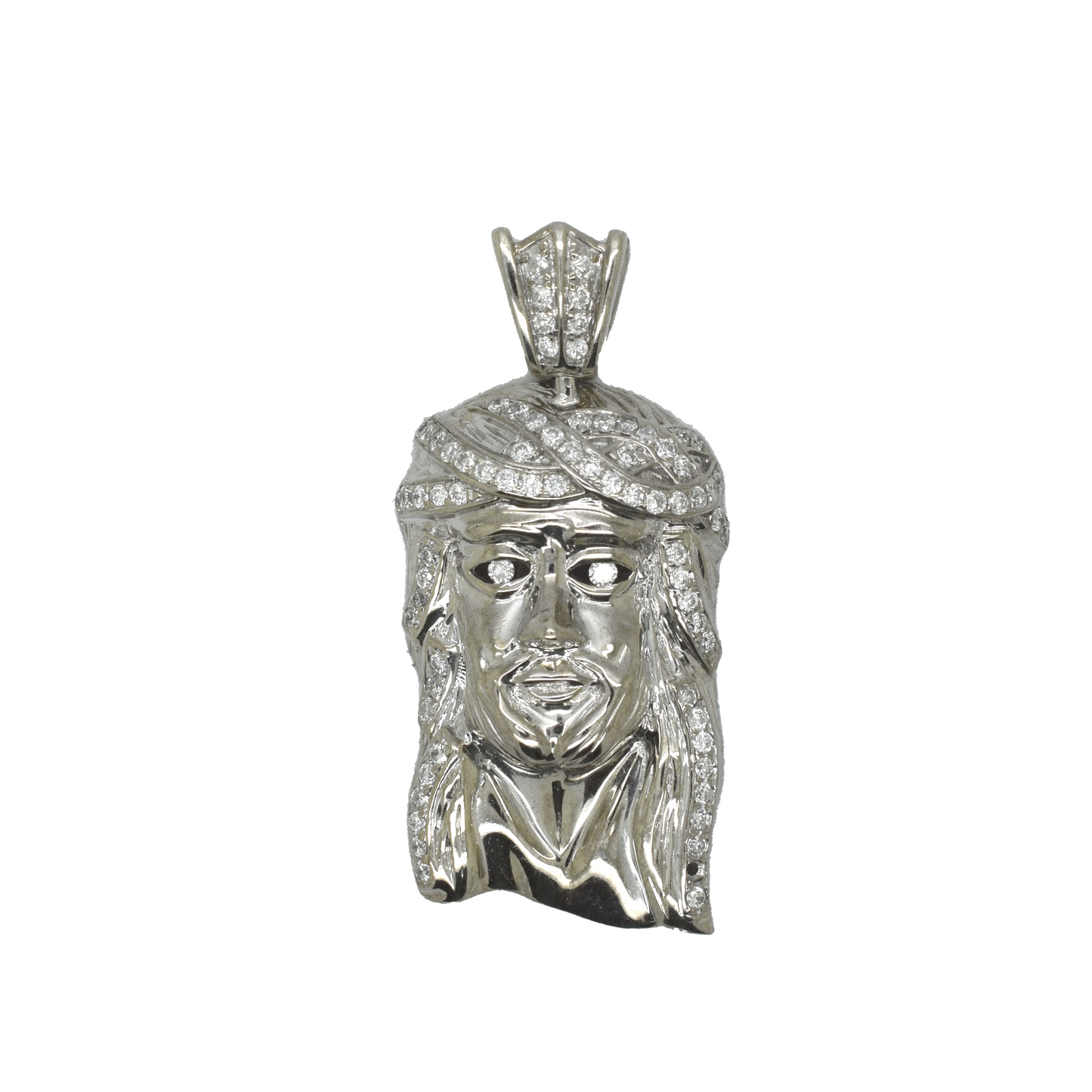 14k Gold Diamond Jesus Head 0.80ct