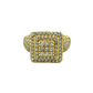 14k Gold Diamond Square Cake Ring 5.52ct