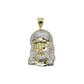 14k Gold Two-tone Jesus Head