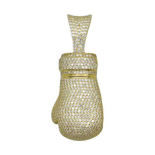 14k Gold CZ Boxing Glove 14.7g