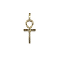 14k Gold Diamond Ankh Pendant 1.6ct