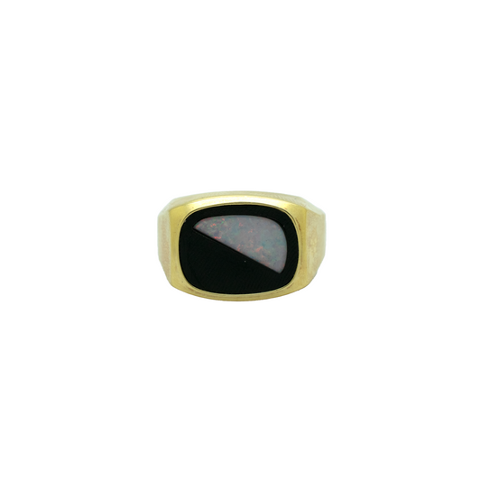 14k Gold Onyx Stone Ring