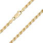 14k Semi-Solid Rope Chain 2.8mm