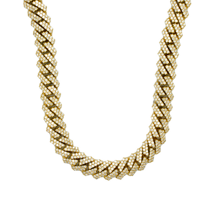14k Solid Diamond Miami Cuban Chain 151.4g 10.5mm 20" Prong Hand set Diamonds