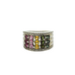 14k Gold Diamond Rainbow Ring 0.22ct