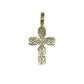 14k Gold Baguette & Round Diamond Cross 1.74ct