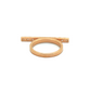 18k Solid Rose Gold Diamond Bar Ring 0.90ct