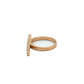 18k Solid Rose Gold Diamond Bar Ring 0.90ct