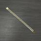 14k Gold Solid Cubic Zirconia Cuban Bracelet 11.2mm