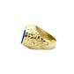 14k Gold Diamond with Blue Onyx Ring 0.12ct