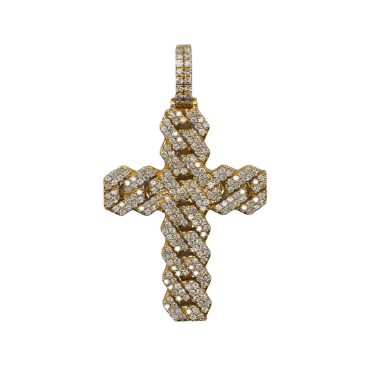 14k Gold Diamond Cross 2.72 CT