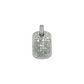 14k White Gold Diamond Dog Tag 4.23ct