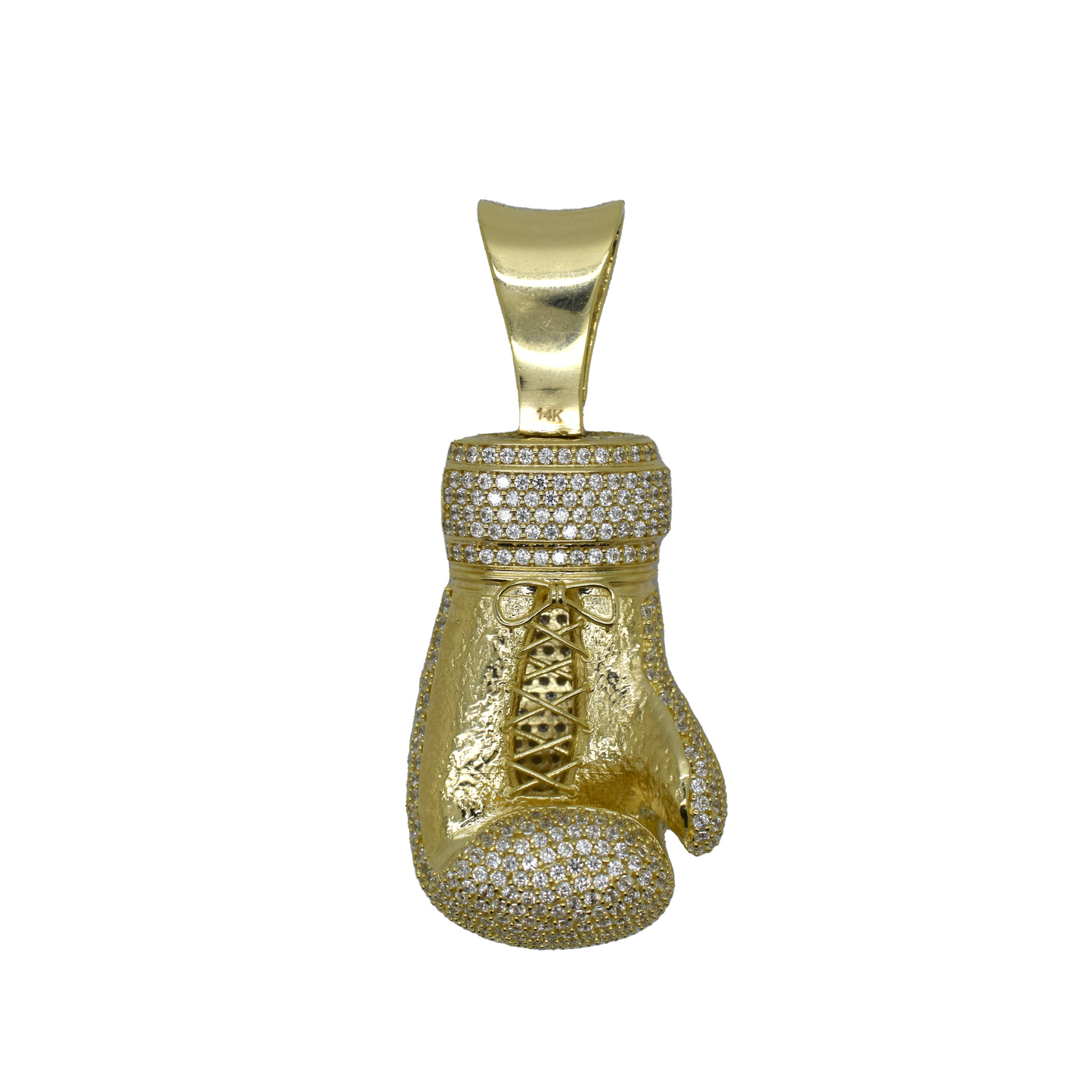 14k Gold CZ Boxing Glove 14.7g