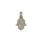 14k Gold Baguette Hamsa Hand 0.70ct