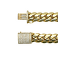 14k Solid Miami Cuban Chain with Diamond Lock 4.5ct 17.5mm 576.3g 30"